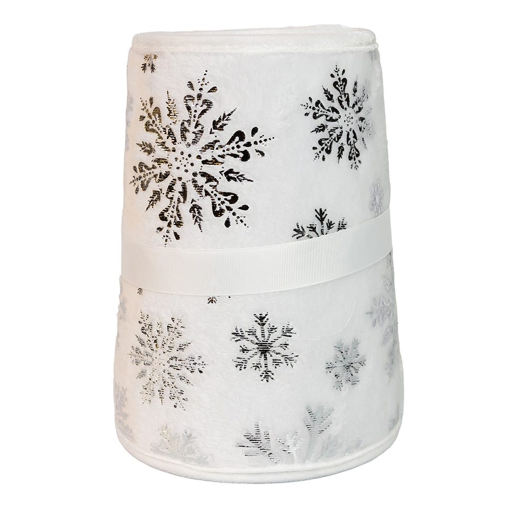Kurt Adler 10 by 24" White Snowflake Tree Collar TS0308